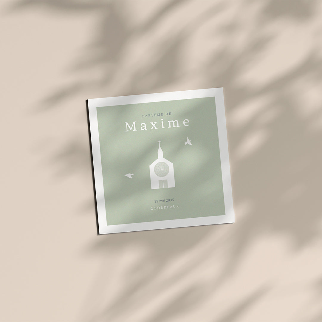 Faire-part baptême garçon