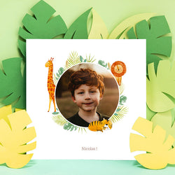 Carte invitation anniversaire enfant animaux
