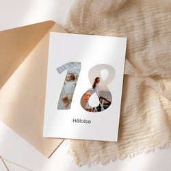 Carte invitation anniversaire adulte classique