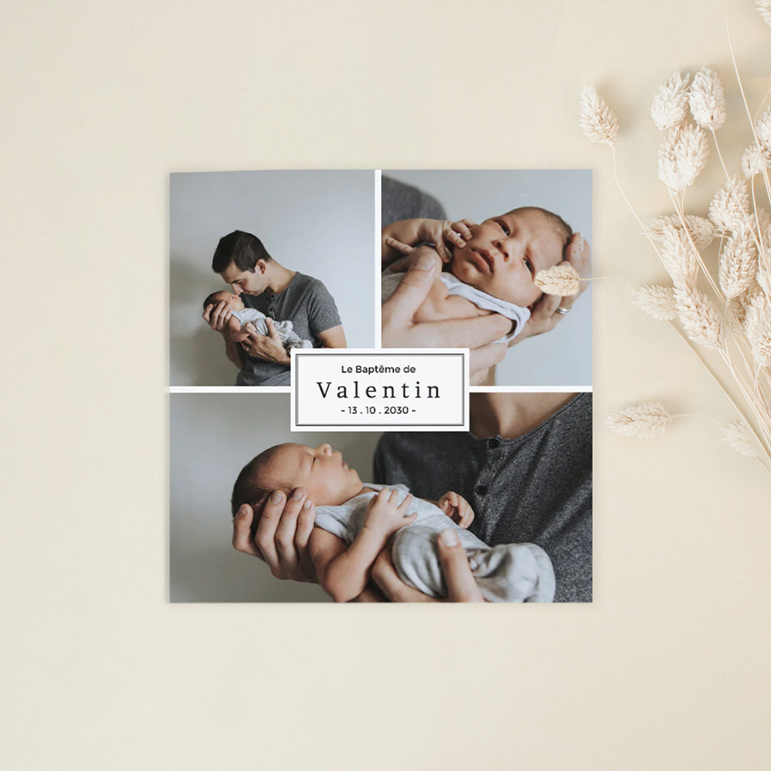 Faire part baptême civil