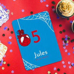 Carte invitation anniversaire enfant super-héros