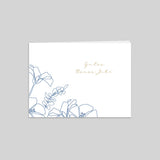 Blume und zarter Streifen