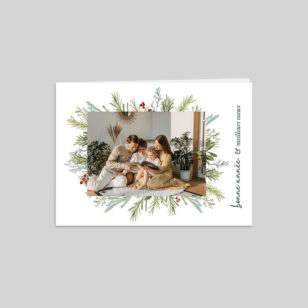 Cadre, branches et houx