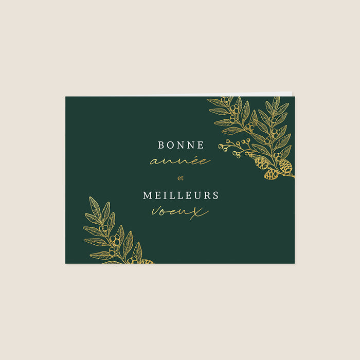 Cartes de Voeux Mairie Végétation Festive