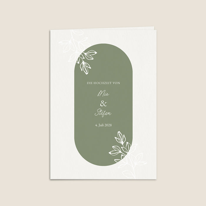 Hochzeitseinladungen Zartes Pflanzengerüst