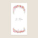 Menu de mariage Chroniques Fleuries