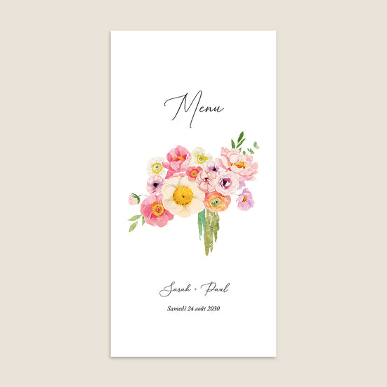 Menu de mariage