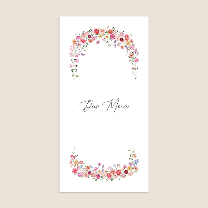 Menükarten Hochzeit Blumenchroniken