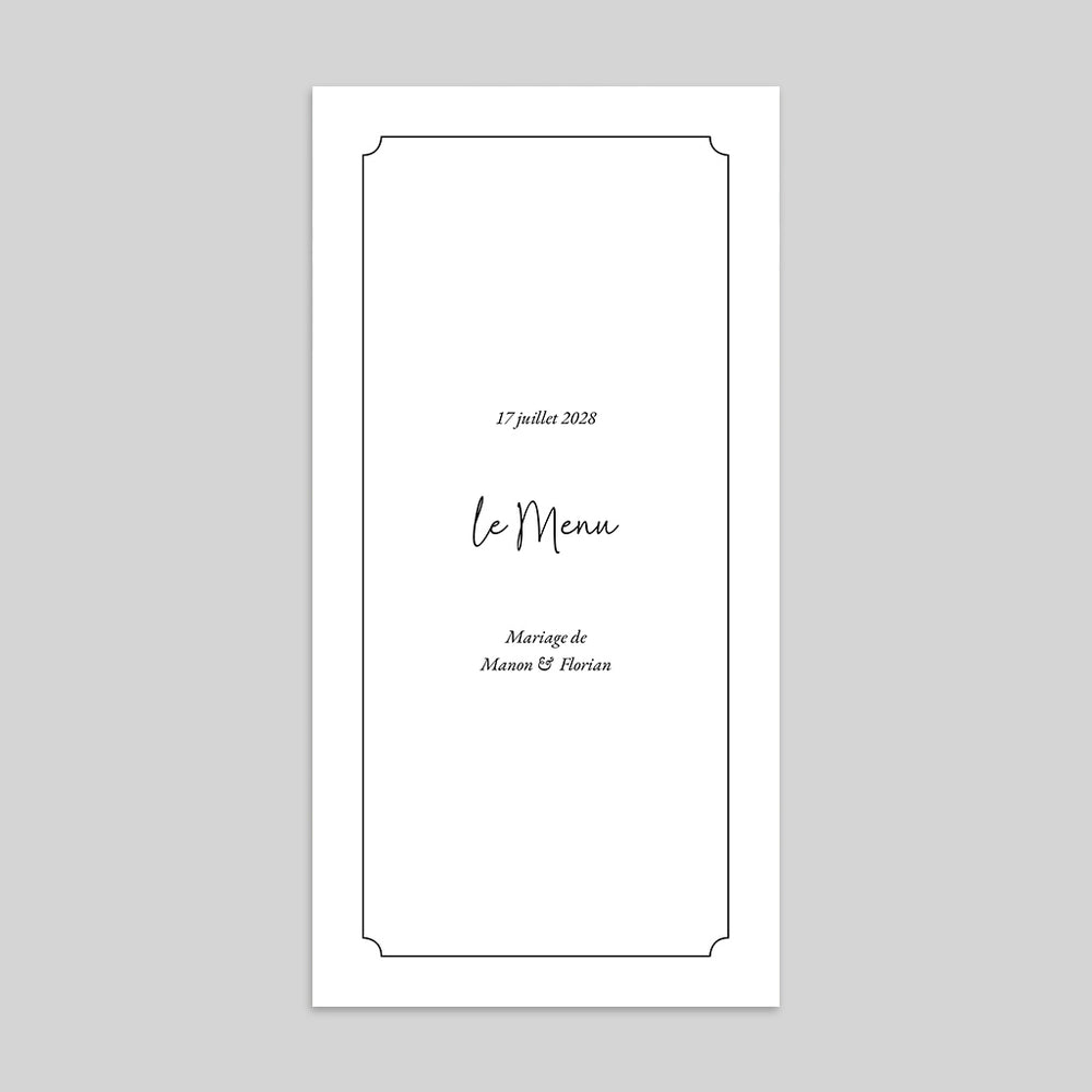 Menu Élégant