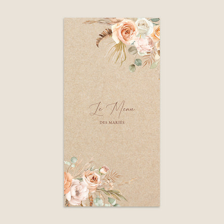 Menu Fleurs Séchées et Pampa Bohème