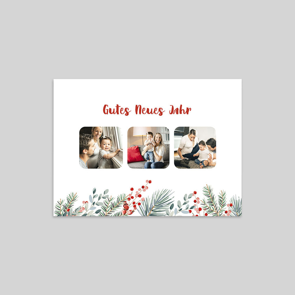 Blumiges Frohes Neues Jahr