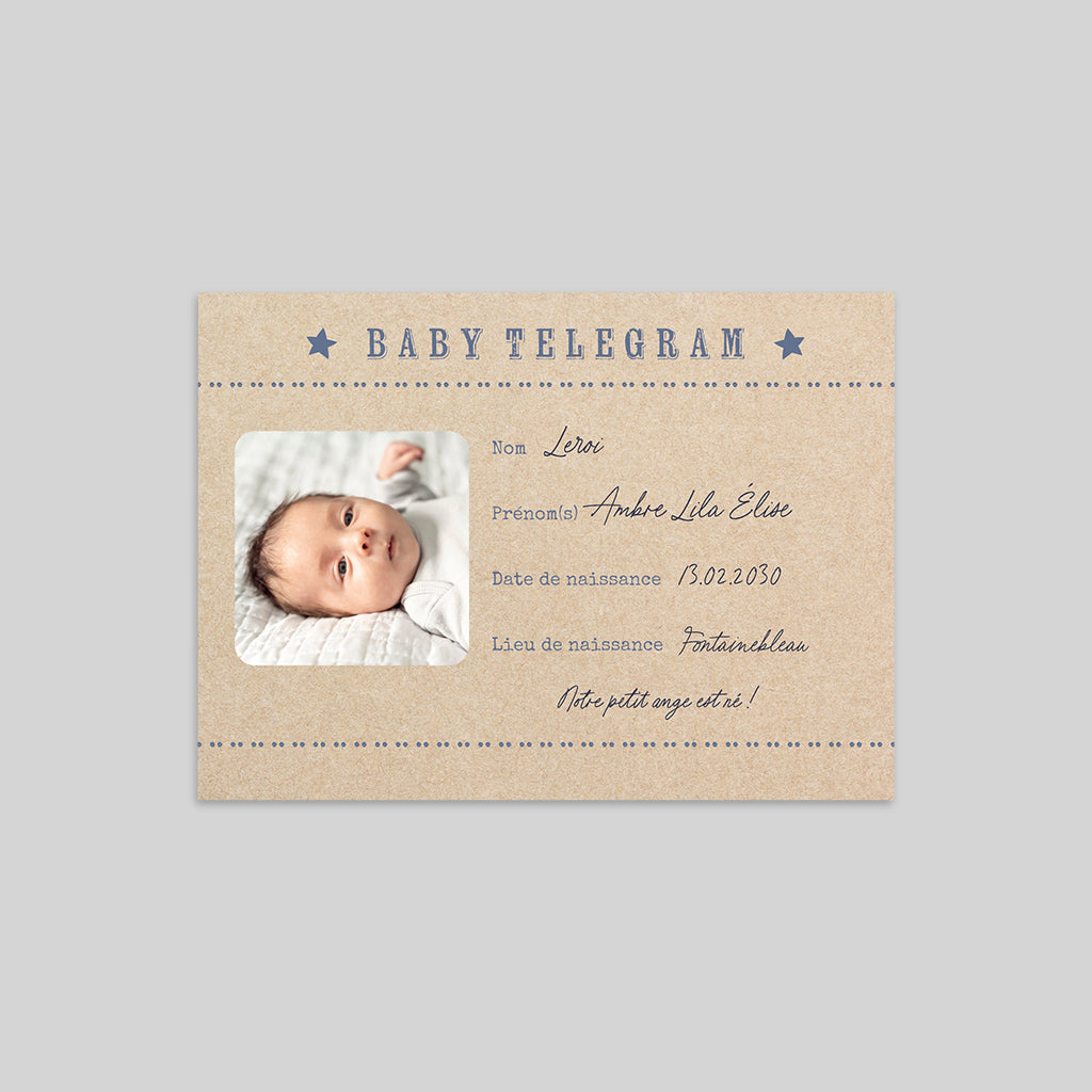 Geburtskarten mit Sterne