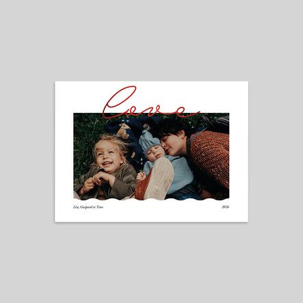 Amour et cadre ondulé