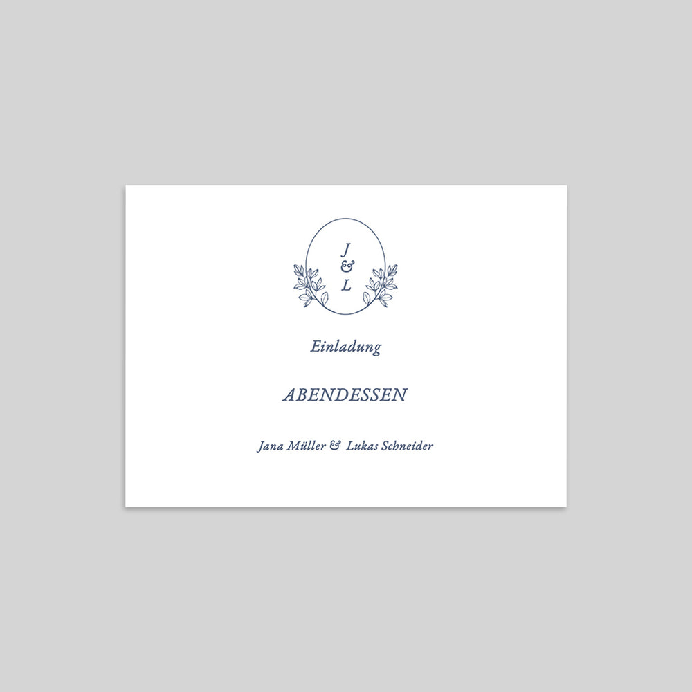Pflanze und Monogramm