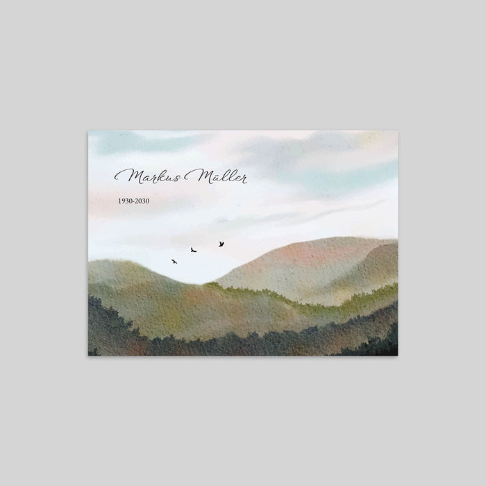 Weitere Anlässe Aquarell-Landschaft und Hügel