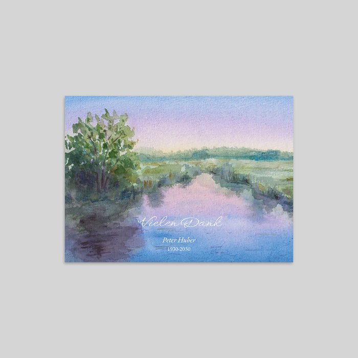 Weitere Anlässe Aquarell-Landschaft mit Fluss