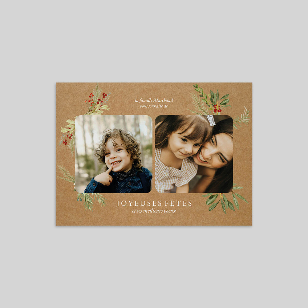 Kraft, photo et branches de houx