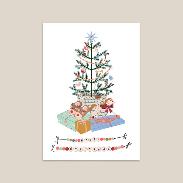 Schöner illustrierter Weihnachtsbaum