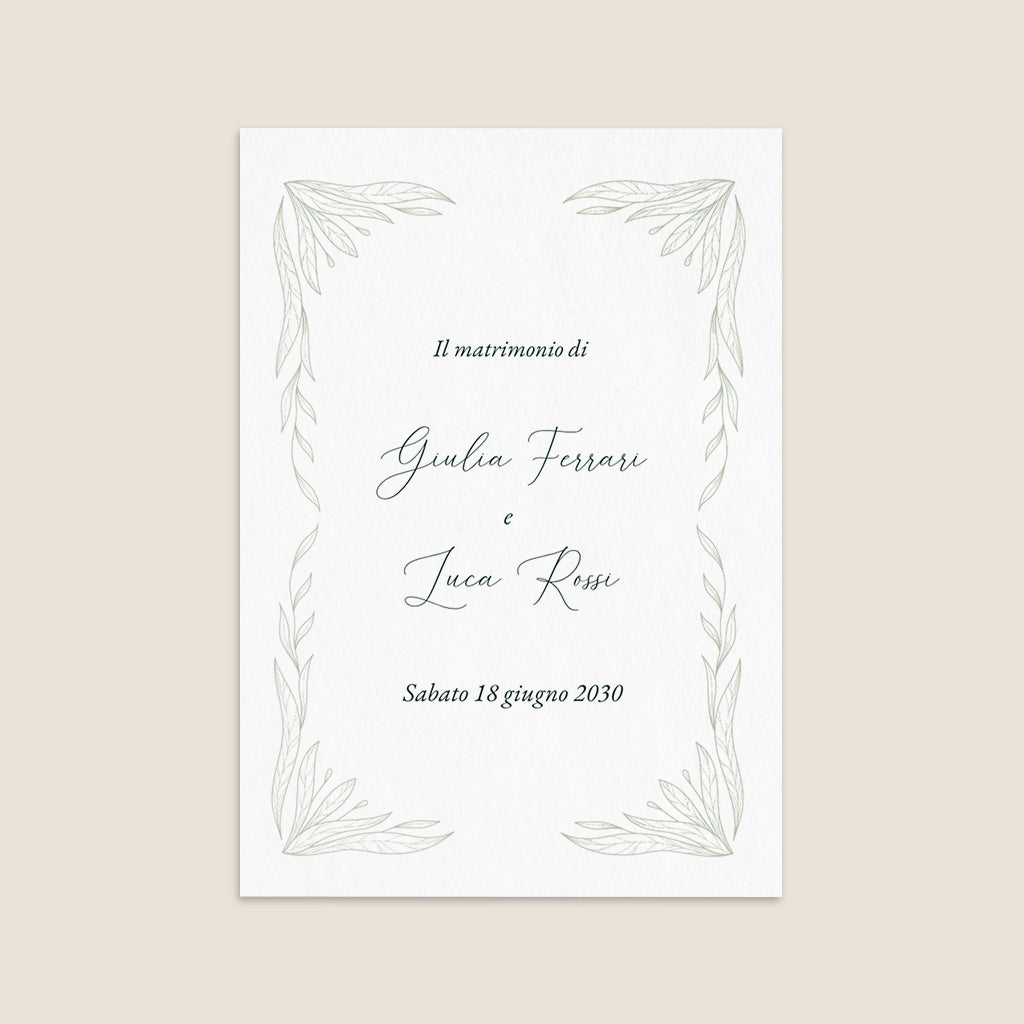 Partecipazione di matrimonio Giardino in Toscana