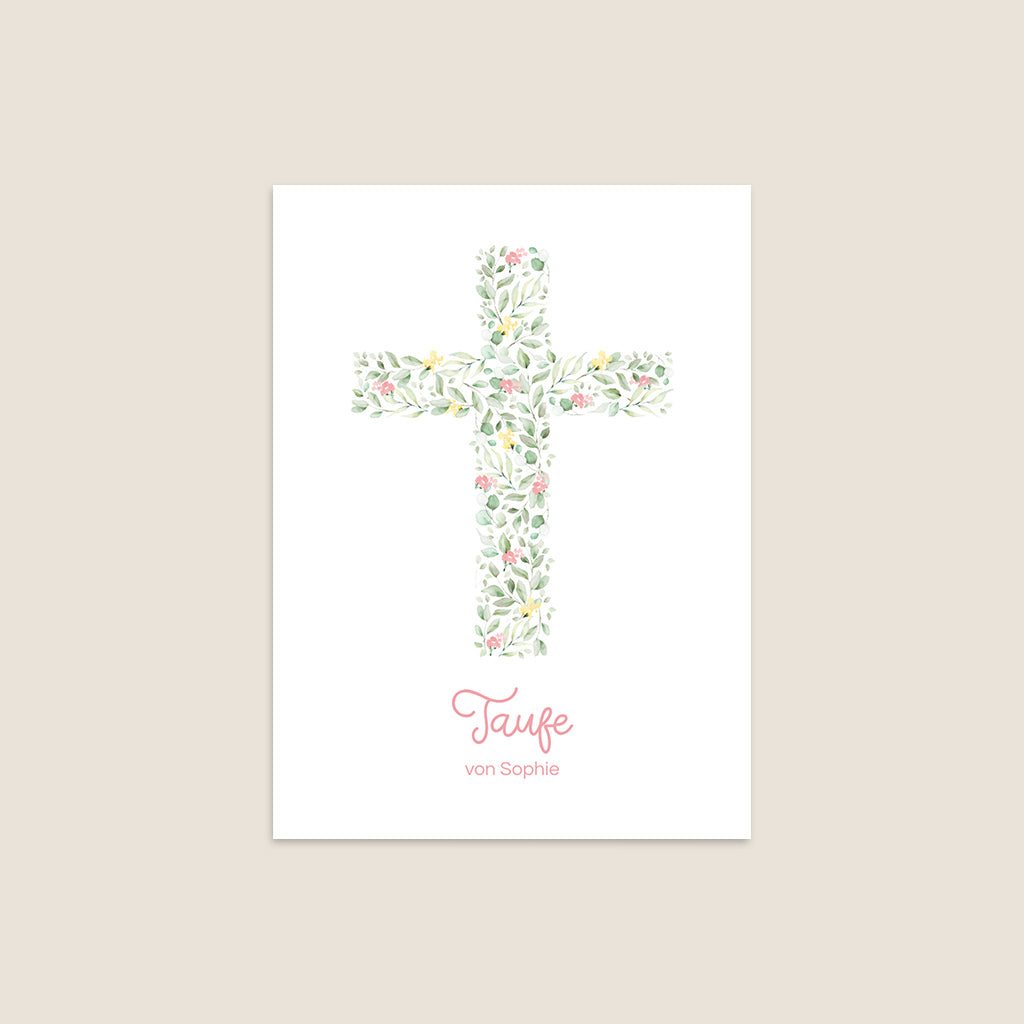 Taufeinladung Ländliches Kreuz