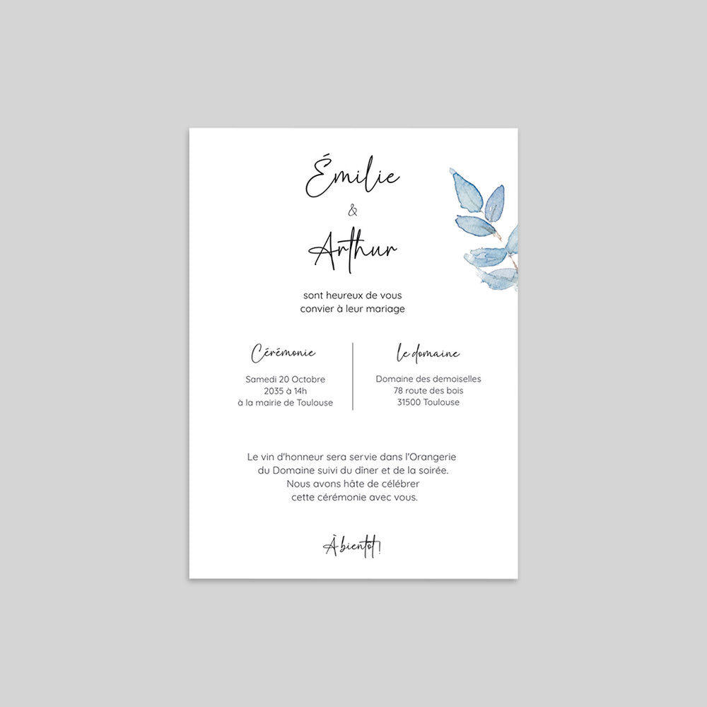 Aquarelle bleue