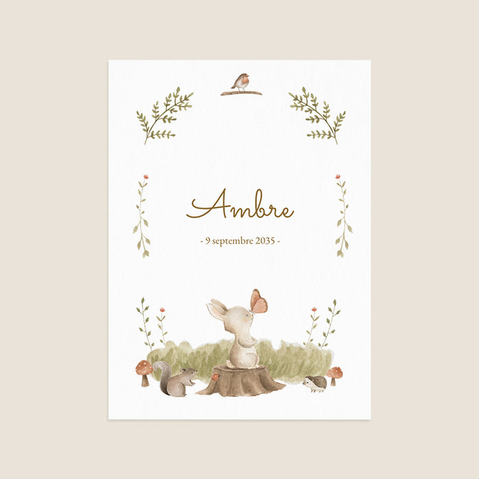 Les iconiques de Planet Cards Petit Lapin en forêt