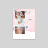 Ozean und rosa Aquarell