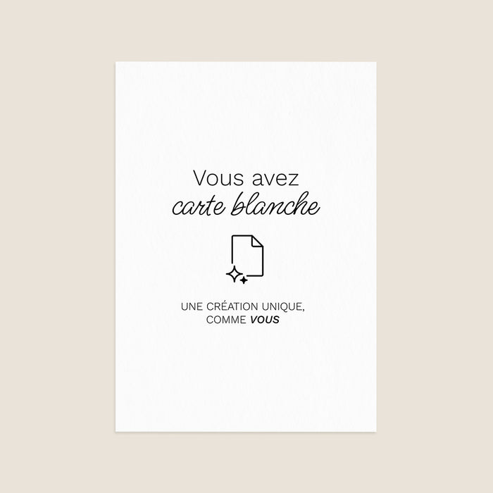 Save the Date Création libre Portrait recto verso 12 x 17 cm