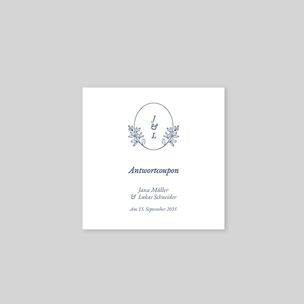 Pflanze und Monogramm