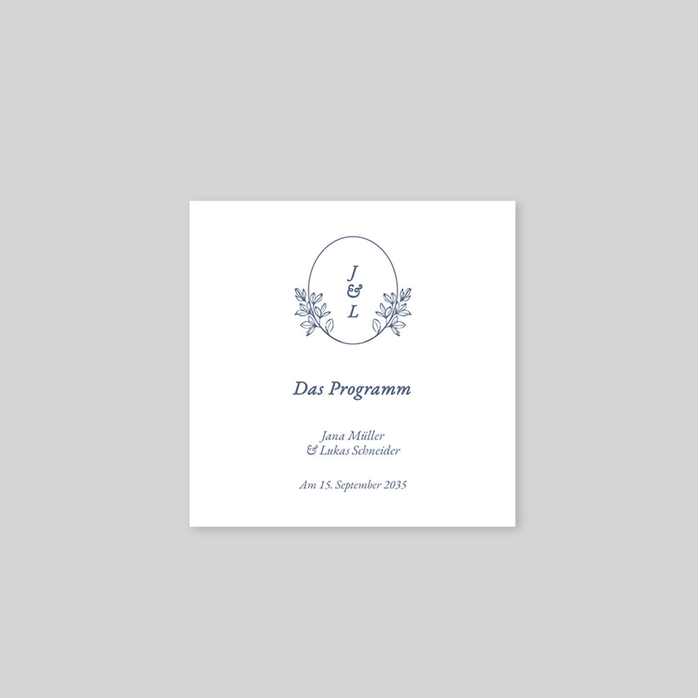Pflanze und Monogramm