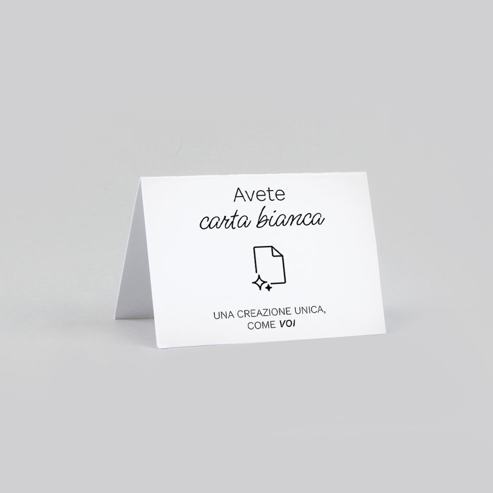 Segnaposto piegato 7.5 x 5.5 cm