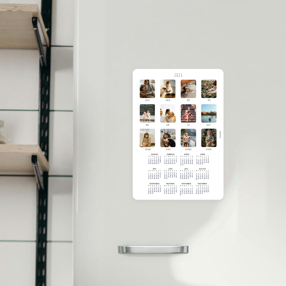 Magnetische Kalender-Weinachtkarten – Ein gemeinsames Jahr