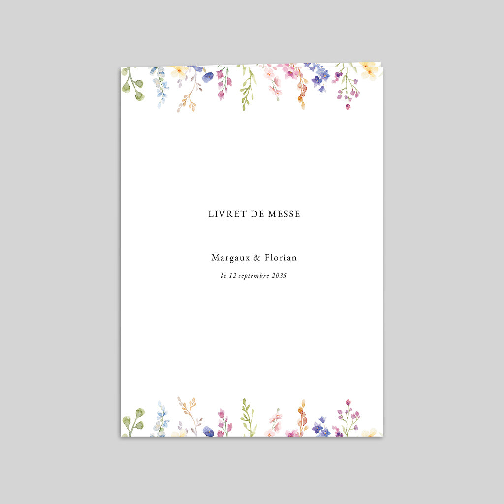 Livret de messe de mariage