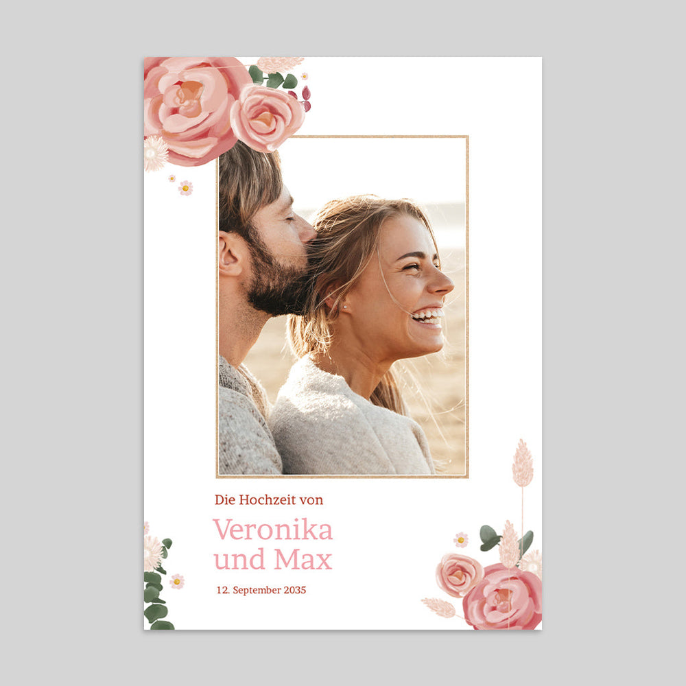 Getrocknete Blumen Gänseblümchen und Rosen