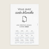 Création Libre - Carte Calendrier Magnétique