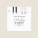 Faire-part mariage romantique Illustration papa et maman