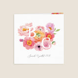 Initiales et bouquet