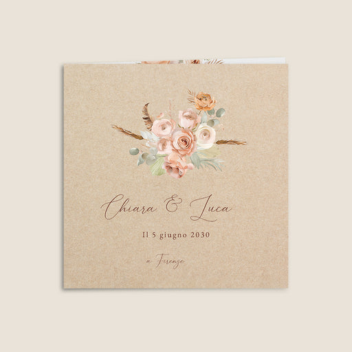 Partecipazione matrimonio Pampas e Fiori Secchi Campestri #lang=IT,format=CG,Cut=RC0