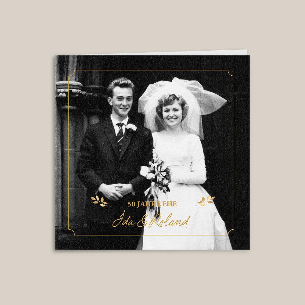 Goldene Hochzeit und großes Foto