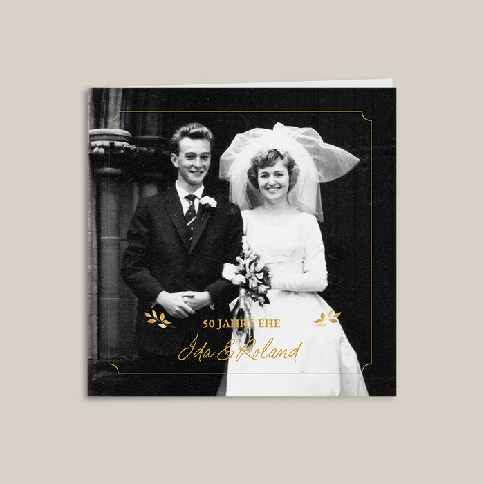 Geburtstagskarten Goldene Hochzeit und großes Foto