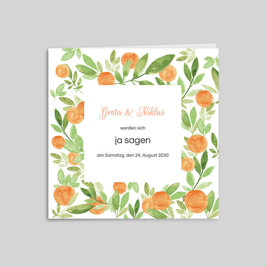 Aquarell und Zitrusfrüchte