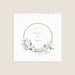 Faire-part mariage moderne Cercle bois et eucalyptus rose