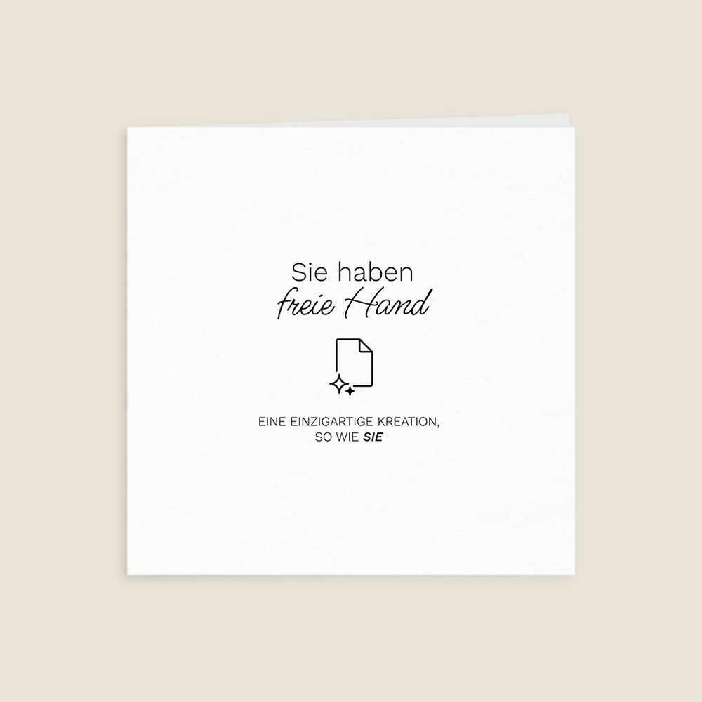 Gefaltetes Quadrat 14 x 14 cm