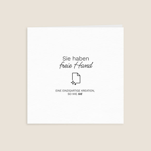 Gefaltetes Quadrat 14 x 14 cm