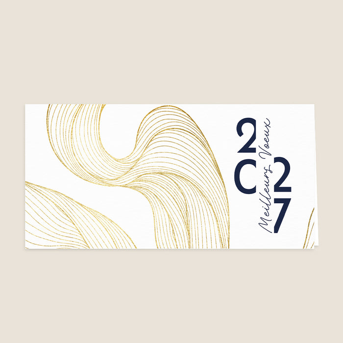 Cartes de Voeux Mairie Calendrier et lignes abstraites
