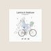 Faire-part mariage romantique Balade à Vélo