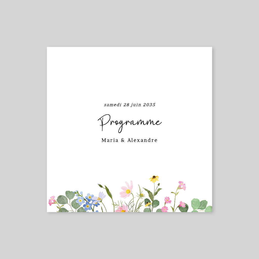 Programme de mariage