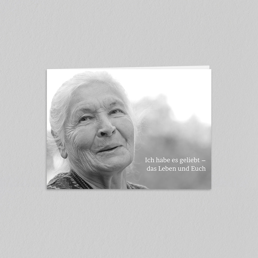 Portrait mit Spruch