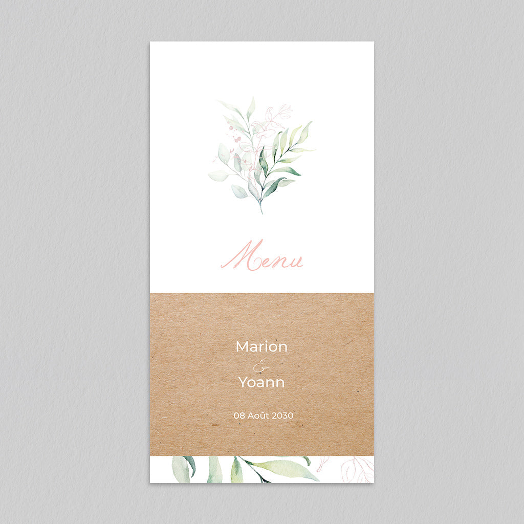 Menu de mariage