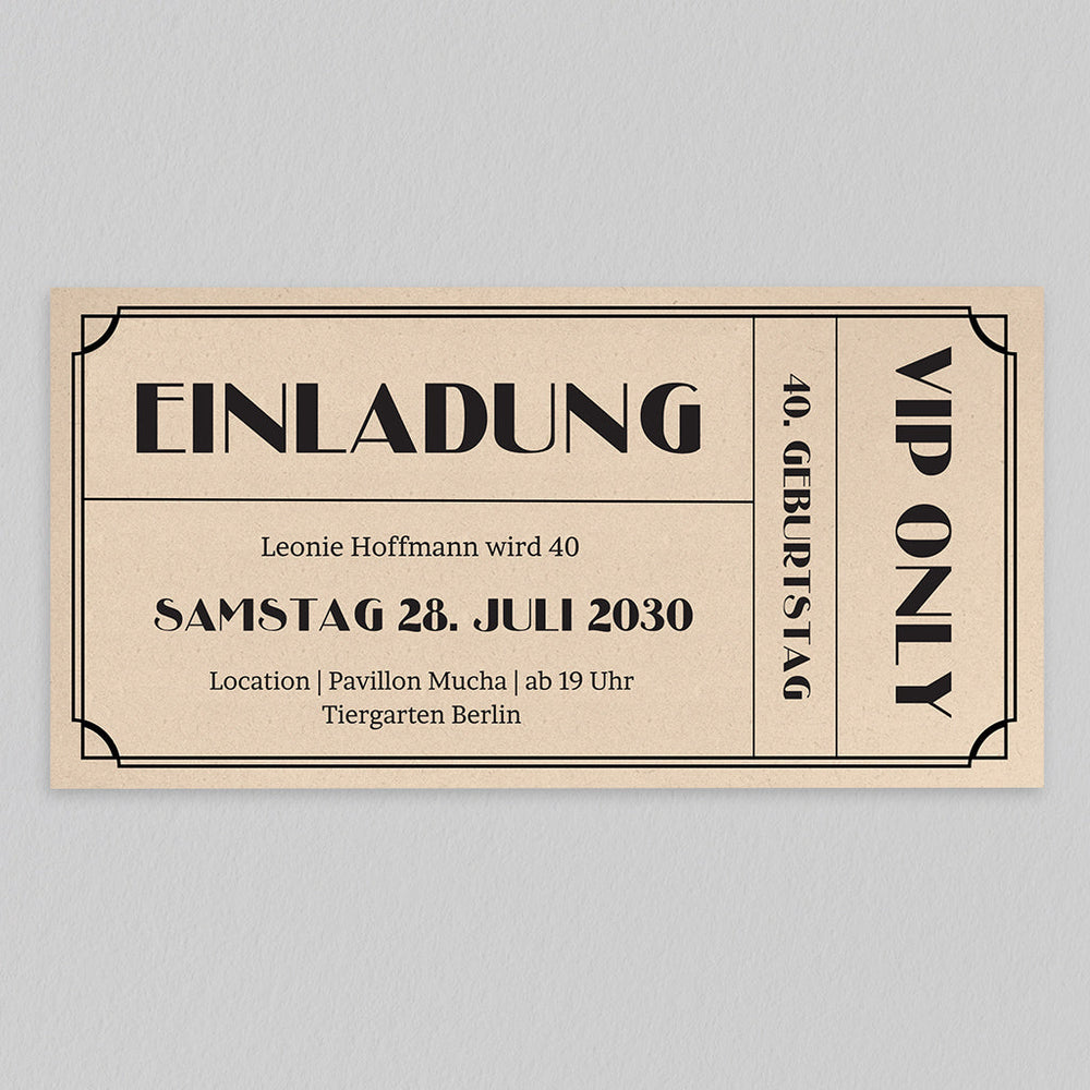 Vintage Ticket
